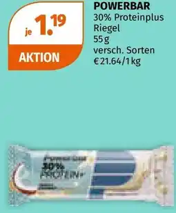 Müller POWERBAR 30% Proteinplus Riegel Angebot