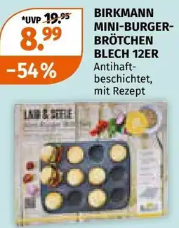 Müller Birkmann mini-burger- brötchen blech 12er Angebot