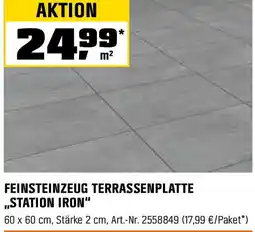 OBI Feinsteinzeug terrassenplatte station iron Angebot