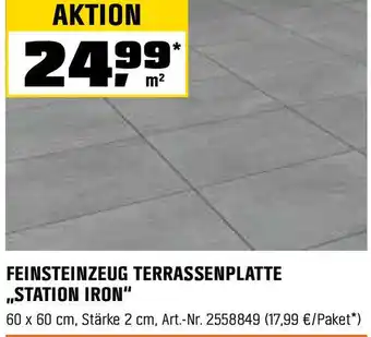 OBI Feinsteinzeug terrassenplatte station iron Angebot