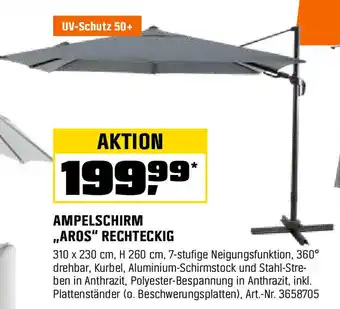 OBI Ampelschirm aros rechteckig Angebot