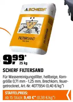 OBI Scherf filtersand Angebot