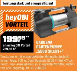 OBI Gardena gartenpumpe 5600 silent+ Angebot
