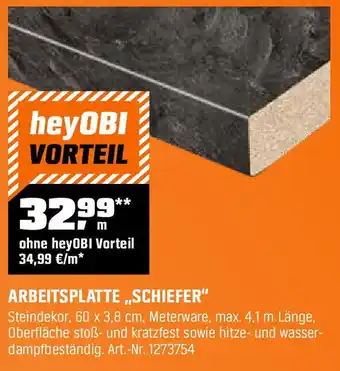 OBI Arbeitsplatte schiefer Angebot