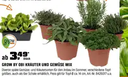 OBI Grow by obi kräuter und gemüse mix Angebot