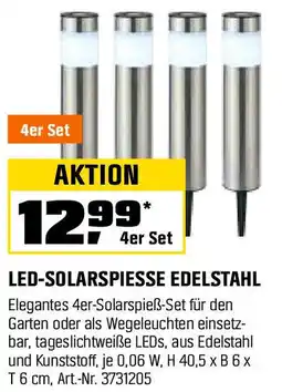 OBI Ledsolarspiesse edelstahl Angebot