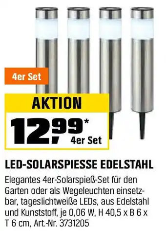 OBI Ledsolarspiesse edelstahl Angebot