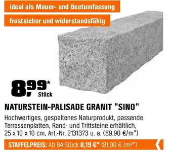 OBI Naturstein-palisade granit sino Angebot