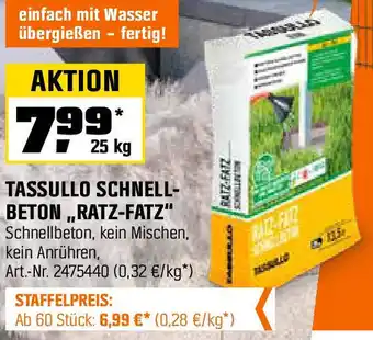 OBI Tassullo schnell beton ratz-fatz Angebot