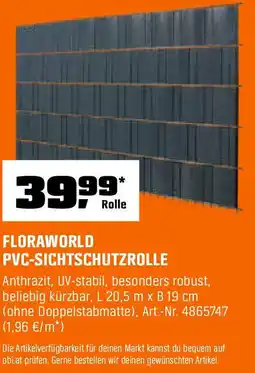 OBI Floraworld pvc-sichtschutzrolle Angebot
