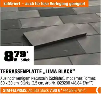 OBI Terrassenplatte lima black Angebot