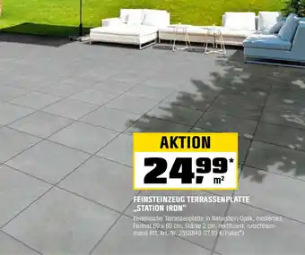 OBI Feinsteinzeug terrassenplatte station iron Angebot