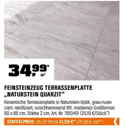 OBI Feinsteinzeug terrassenplatte naturstein quarzit Angebot