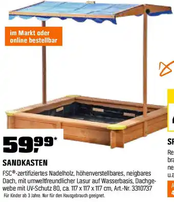 OBI Sandkasten Angebot