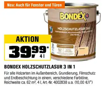 OBI Bondex holzschutzlasur 3 in 1 Angebot