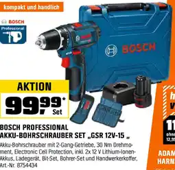 OBI Bosch professional akku-bohrschrauber set gsr 12v-15 Angebot
