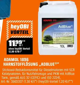 OBI Adamol 1896 harnstofflösung adblue Angebot