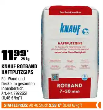 OBI Knauf rotband haftputzgips Angebot