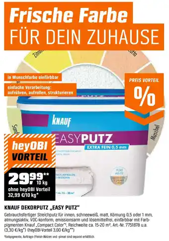 OBI Knauf dekorputz easy putz Angebot