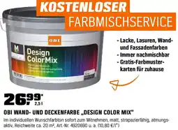 OBI Obi wand- und deckenfarbe design color mix Angebot