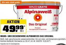 OBI Wand- und deckenfarbe alpinaweiss das original Angebot