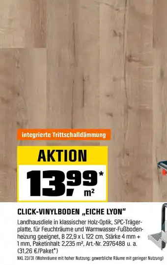 OBI Click-vinylboden eiche lyon Angebot