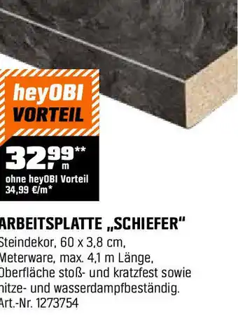 OBI Arbeitsplatte schiefer Angebot