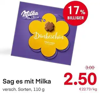 MPreis Sag Es Mit Milka 110 g Angebot