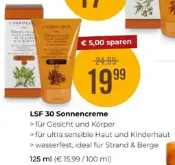 Martin Reformstark L'Erbolario LSF 30 Sonnencreme Angebot