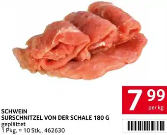Transgourmet Schwein surschnitzel von der schale Angebot