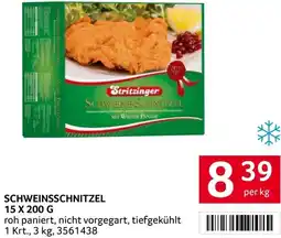 Transgourmet Schweinsschnitzel Angebot