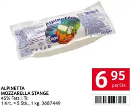 Transgourmet Alpinetta mozzarella stange Angebot