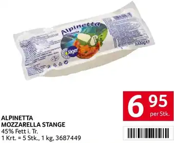 Transgourmet Alpinetta mozzarella stange Angebot