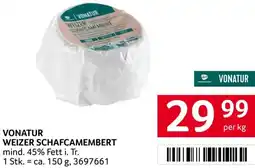 Transgourmet Vonatur weizer schafcamembert Angebot