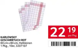 Transgourmet Karlowsky geschirrtuch rot Angebot