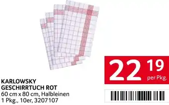 Transgourmet Karlowsky geschirrtuch rot Angebot