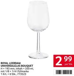 Transgourmet Royal leerdam universalglas bouquet Angebot