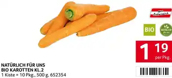 Transgourmet Natürlich für uns bio karotten Angebot