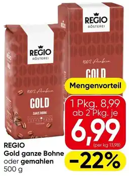 Eurospar REGIO Gold ganze Bohne oder gemahlen Angebot