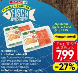 Eurospar S-BUDGET Lachsfilet natur Angebot