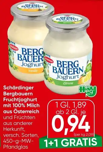 Eurospar Schärdinger Bergbauern Fruchtjoghurt Angebot