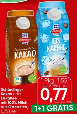 Eurospar Schärdinger Kakao oder Eiskaffee Angebot
