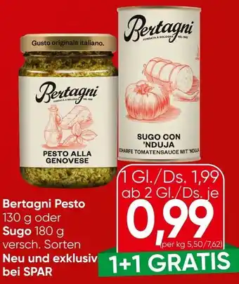Eurospar Bertagni Pesto oder Sugo Angebot
