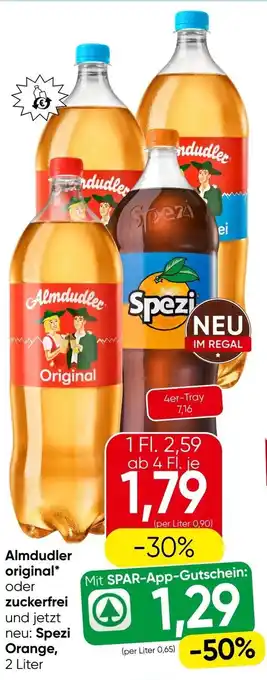 Eurospar Almdudler original oder zuckerfrei Angebot