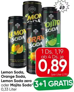Eurospar Lemon Soda, Orange Soda, Lemon Soda zero oder Mojito Soda Angebot