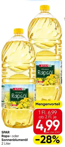 Eurospar SPAR Raps- oder Sonnenblumenöl Angebot