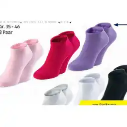 Hofer Damen-/Herren-Sneaker-Socken, Baumwolle (BIO) 3 Paar HOFER Angebot
