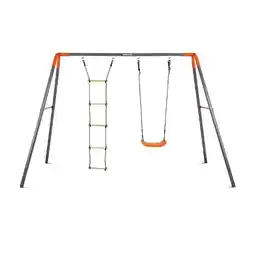 Hofer Doppelschaukel Combi Grau/Orange HOFER Angebot