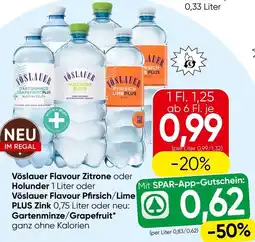 Eurospar Vöslauer Flavour Zitrone oder Holunder oder Vöslauer Flavour Pfirsich/Lime PLUS Zink Angebot