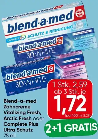 Eurospar Blend-a-med Zahncreme Vitalizing Fresh, Arctic Fresh oder Complete Plus Ultra Schutz Angebot